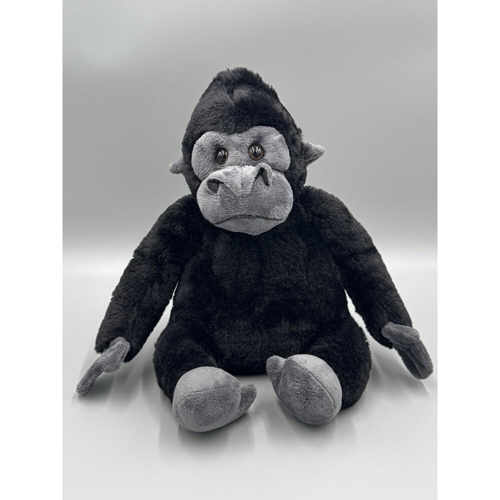 The Petting Zoo Silverback Gorilla Recycled‎ Plush 12” Stuffed Animal Zoo Safari